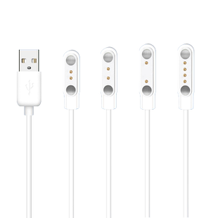 磁吸儿童电话手表充电线智能运动手环榨汁机保温杯充电线通用型2针4点定位器充电器数据线