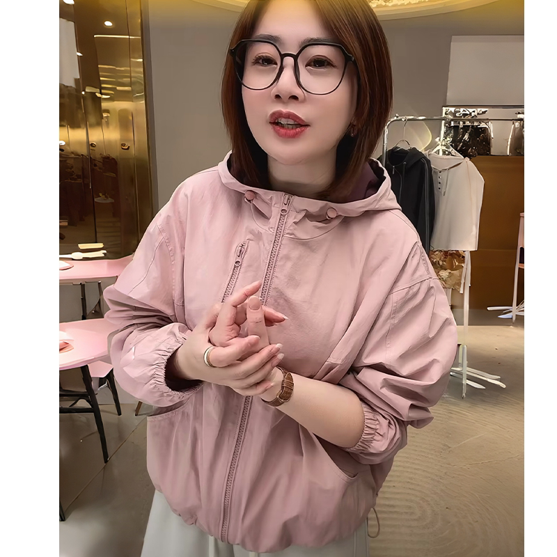 欧货休闲双拉链冲锋衣外套短款图片