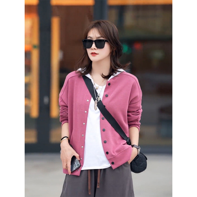 外套女洋气开衫上衣时尚卫衣