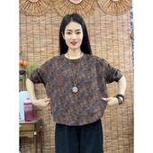 打底衫 2025秋冬季 碎花印花圆领小口袋卫衣女宽松显瘦休闲百搭长袖