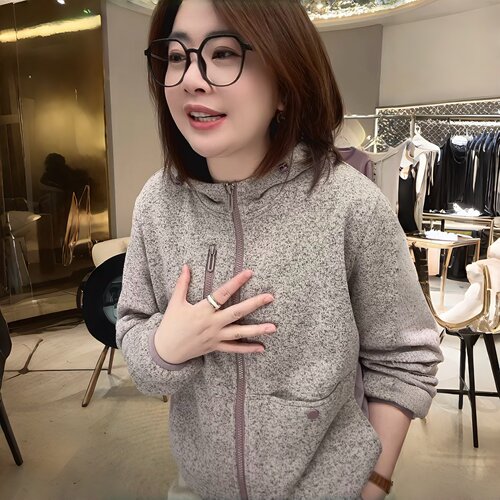 户外三防连帽洋气开衫撞色外套女