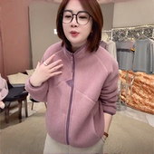 2025年冬季 两面穿羊毛颗粒绒防风保暖立领舒服宽松厚外套洋气上衣