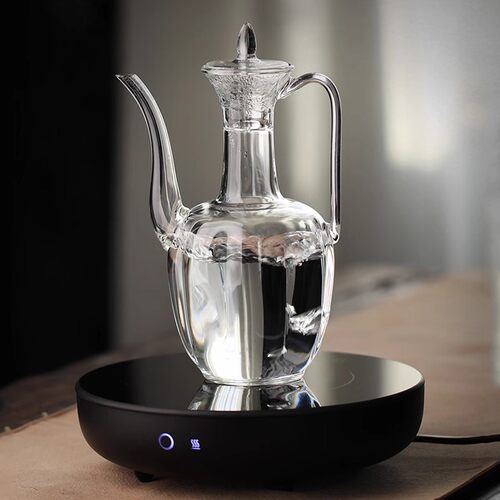 仿宋手执壶耐热玻璃贵妃壶透明小泡茶壶电陶炉家用茶壶中式温酒壶