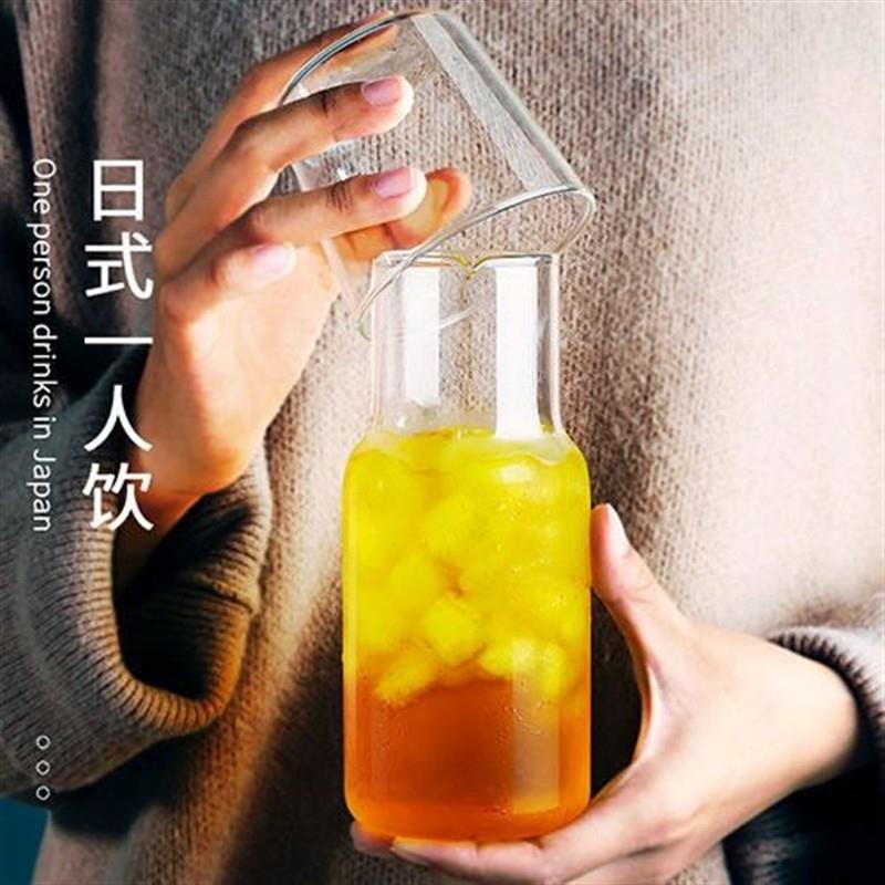玻璃凉水壶小容量一人饮冷水壶凉白开水杯一壶一杯扎壶果汁杯子