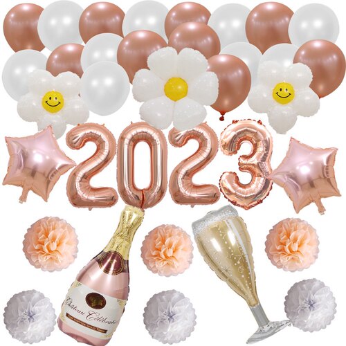 极速2023 New Year Balloon Set Party Happy New Year WDecorati