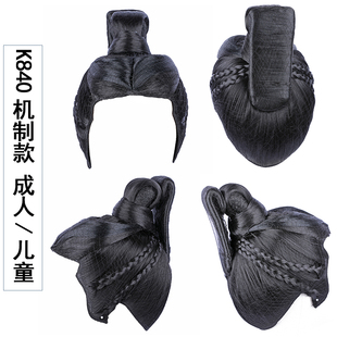 极速古装男童影视戏剧假发书生侠客武士I官员小生道士头套舞台道