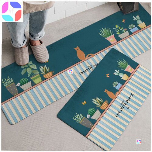 新品Door of the kitchen tfloor MATS anti-slip mat oil suctio
