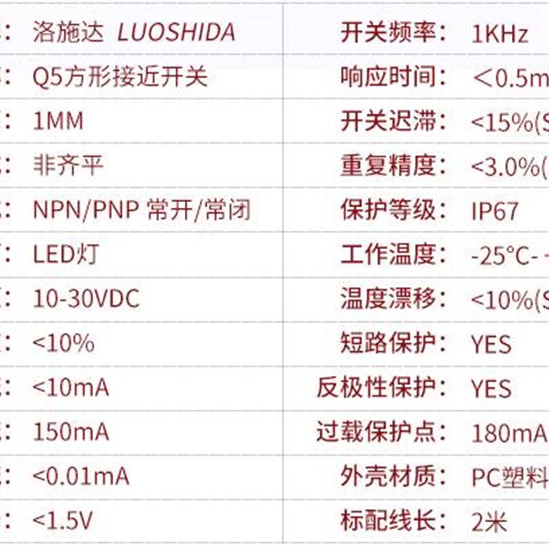 极速微小迷你型方形接近开关感测器501NOF三线金属感应开关YDC12V