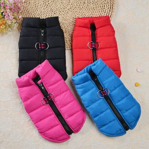 新品Winter Warm Dog Clrothes Waterproof Pet Vest Zipper Jack