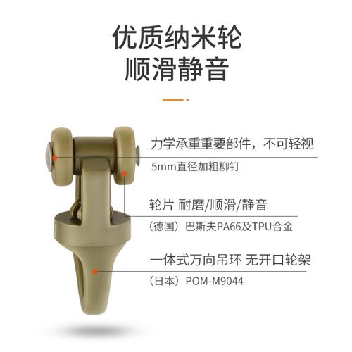 极速铝合金窗帘轨道滑p轮双轨道单轨窗帘杆顶装滑轨导轨滑道窗帘