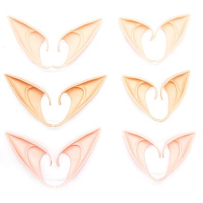 极速1Pair Halloween Latetx Elf Ears High Simulation Soft Har