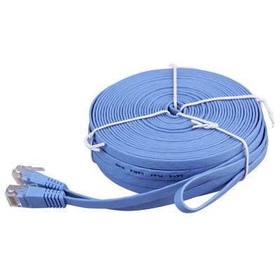 极速New 20m Cat5e RJ45 8P8C Super SlGim Flat LAN Network Eth