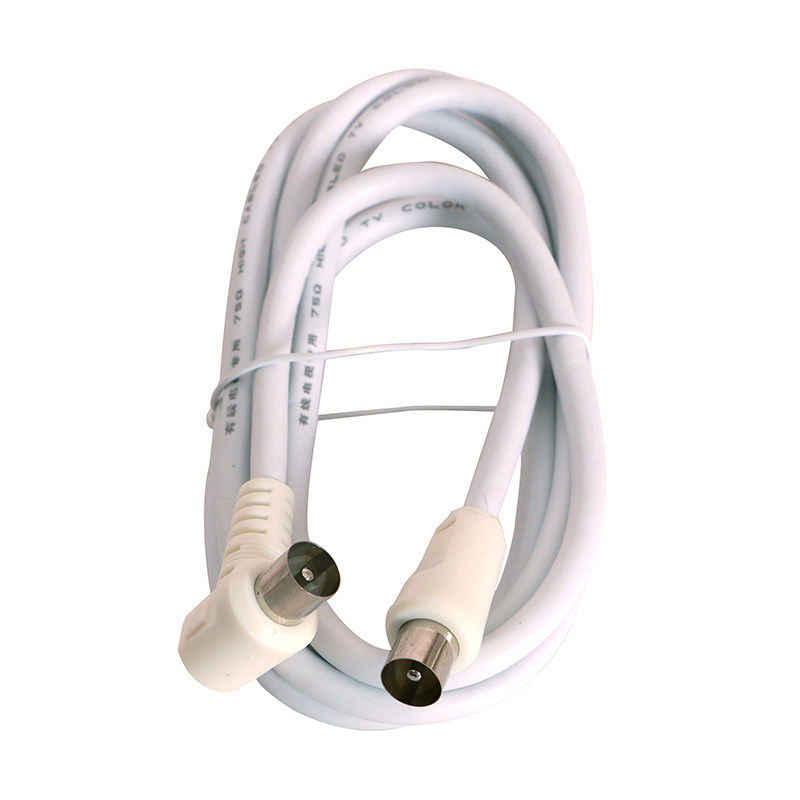 极速有线电视9.5插头TV转换线视频CRF射频90度公对公监控信号天线