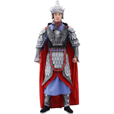 极速古代士兵盔甲演出服装武神赵子龙盔甲古代将军U铠甲成人影视
