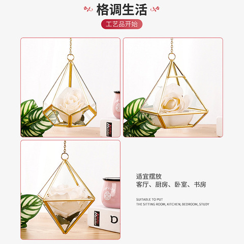 极速创意几何容器玻璃花房微景观透明H玻璃陈列罩家居客厅软装饰