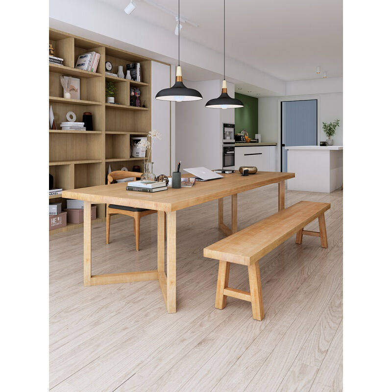 极速实木电脑桌简约书桌原木办公书桌家用书房卧室写字Y长方形桌