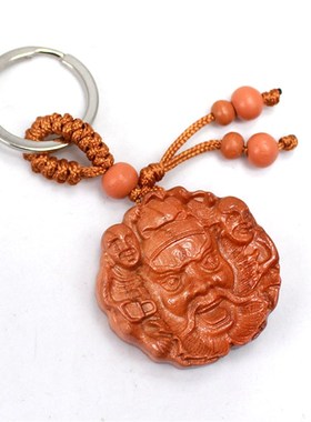 极速钟馗吊坠桃木挂件钥匙扣随身儿E童成人款男女士防坏人饰品吊