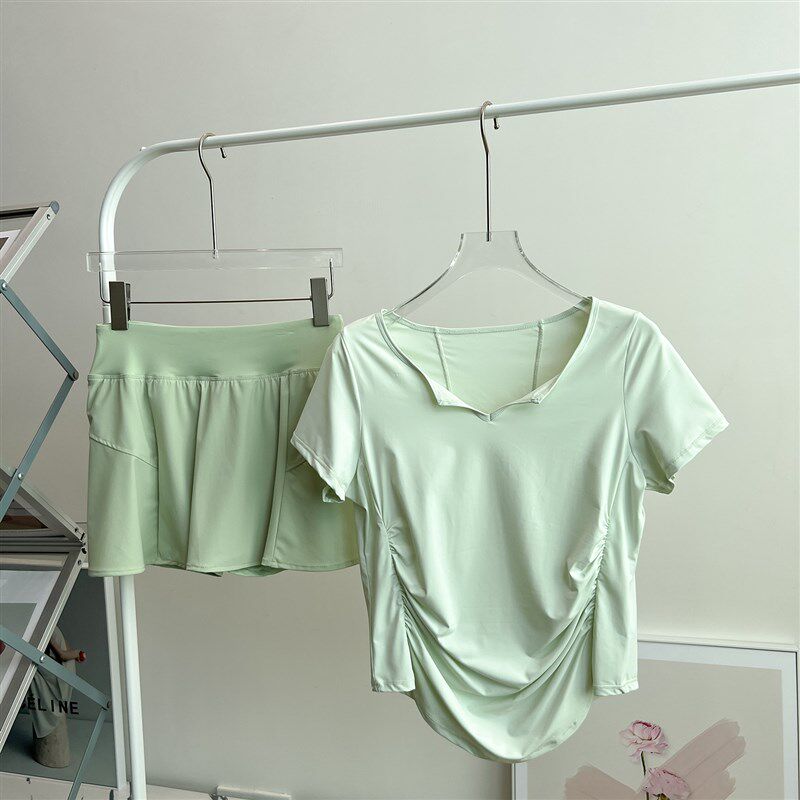 极速速干运动套装女透气跑步夏季薄款H打羽毛球网球瑜伽健身服休