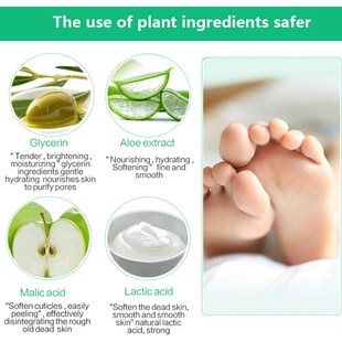 极速efero 2Pcs=1Pair Aloe Peeling Foot Mask for LTegs Feet M