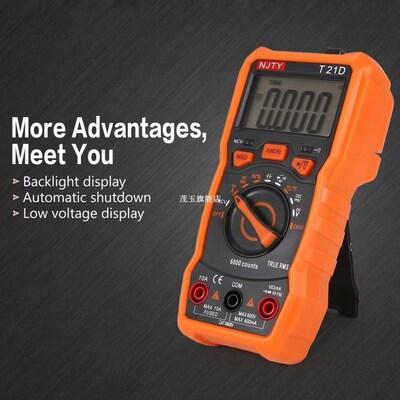 极速Digital Muljtimeter NJTY T21D DC/AC Voltage Current Mete