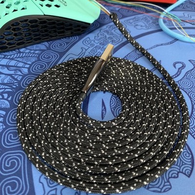 极速Flexible Handmade Paracord Mouse Cables MagnTetic Shield