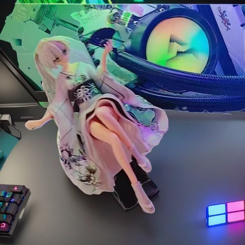 电脑机箱手办显卡手办海景房机箱内部摆件结城美柑躺现货蕾电竞房图片