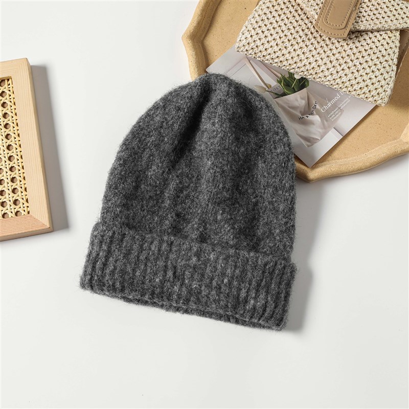 帽子女秋冬天新款堆堆针织帽保暖防风护耳冷帽日系套头毛线帽