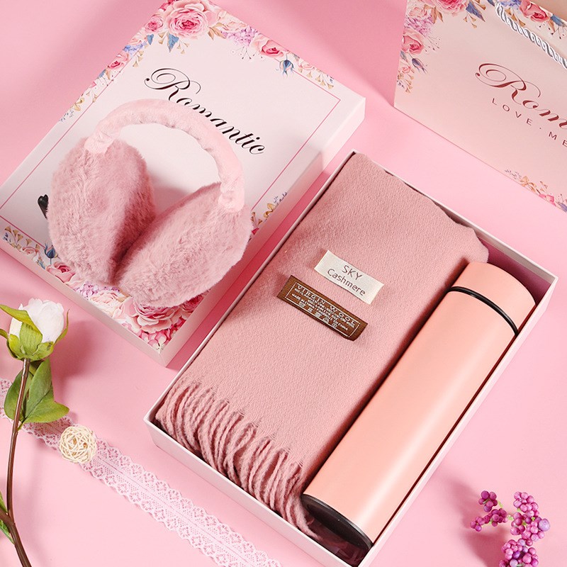 女生生日礼物送女朋友闺蜜围巾手套保温杯秋冬保暖实用送老婆礼品