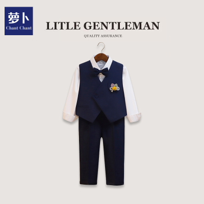 儿童西装套装男童小主持人礼服宝宝周岁生日英伦帅气钢琴演出服装