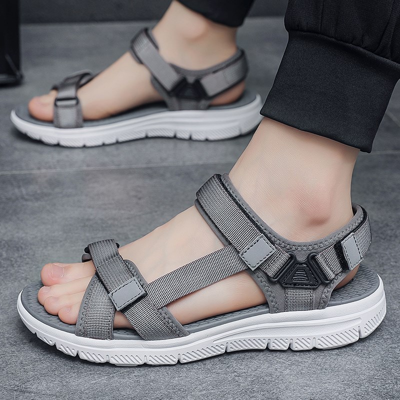 凉鞋男2025夏季新款魔术贴男鞋轻便软底不累脚爸爸鞋男士运动凉鞋