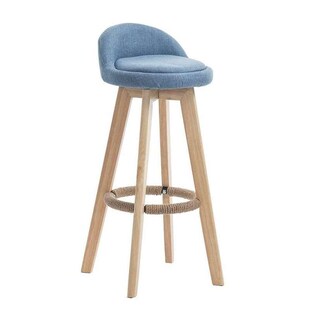 吧台椅子凳子靠背高m脚实木酒吧台酒吧椅餐厅巴凳法式梯子家用吧