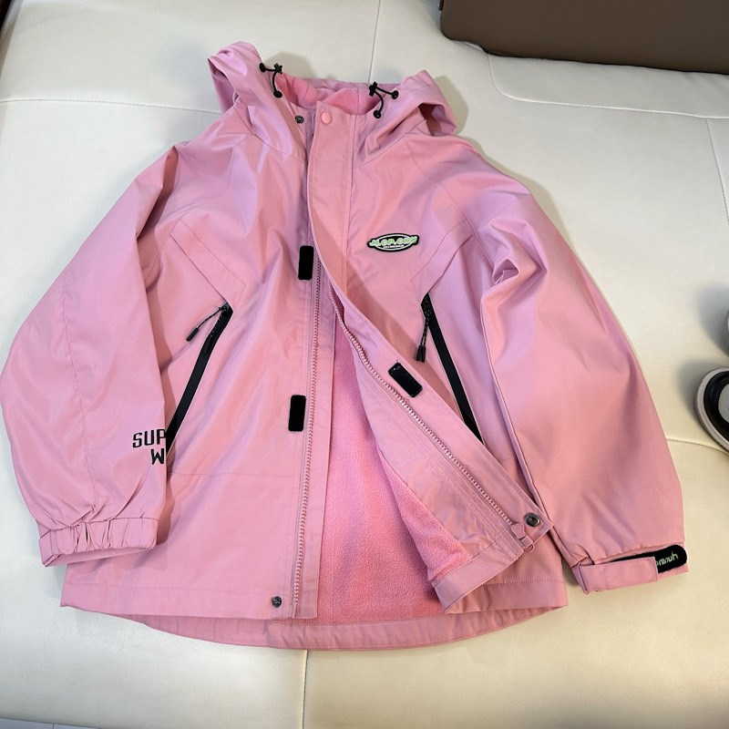 童装春秋款女童上衣2025新款儿童洋气休闲山系冲锋衣外套薄绒防风