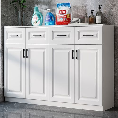 实木阳台储物柜防晒防水杂物柜矮柜飘窗收纳柜地柜置物柜窗边柜子