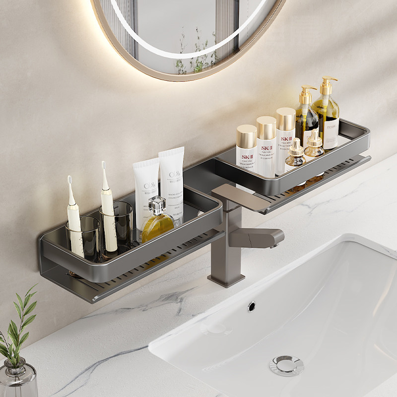 洗手台水龙头置物架镜前浴室卫生间洗漱台壁挂式免打孔收纳架子,家庭/个人清洁工具,浴室角架/置物架,淘宝优惠券,粉丝福利购,淘宝优惠卷