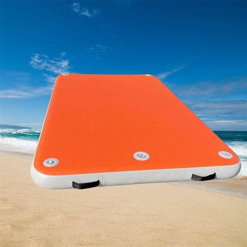 水上浮台拉丝布钓鱼充气钓鱼平台充气折叠户外野钓耐磨