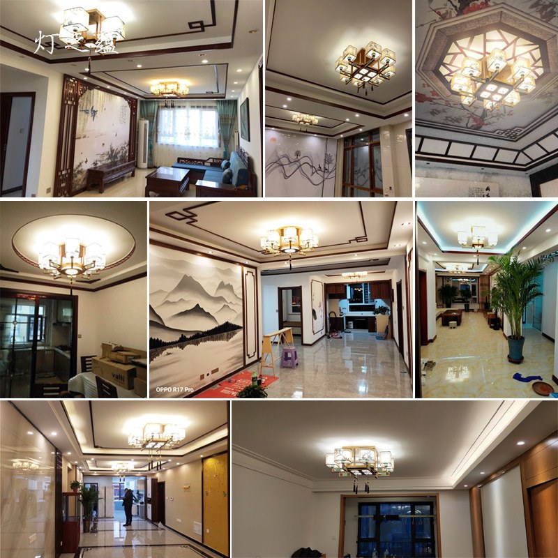 新中式吸顶灯禅意中国风古典大气客厅灯家用餐厅卧室灯铁艺灯具