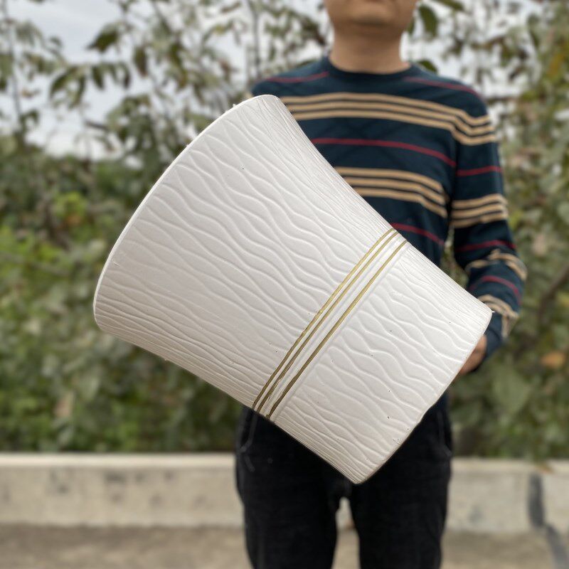特大号花盆陶瓷白色家用发财树金钱树散尾葵专用客厅种树绿植盆栽