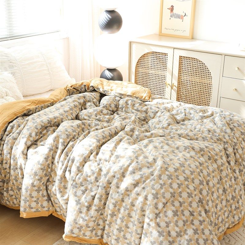 60支全棉双层纱秋冬被单双人家用空调被亲肤加厚保暖纯棉大豆被子,床上用品,化纤被,淘宝优惠券,粉丝福利购,淘宝优惠卷