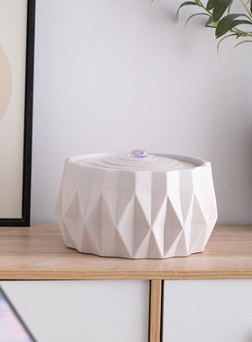 治愈系解压流水小摆件工位情绪稳定卧室超静音桌面简约循环水送礼