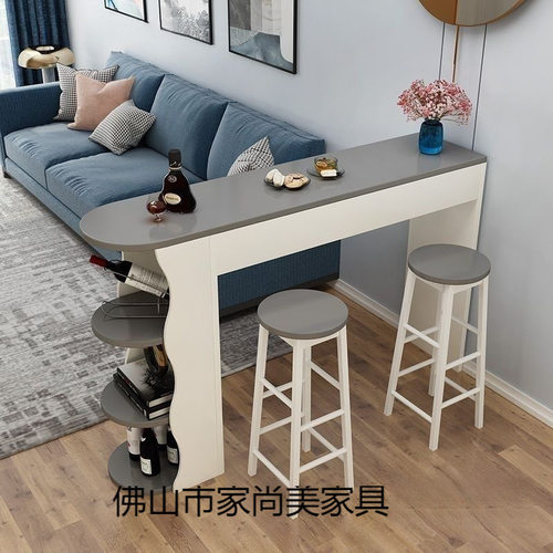 小户型吧台桌家用简约现代客厅玄关小吧台沙发边几餐厅轻奢隔断柜