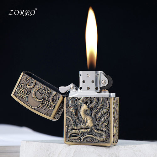 新款ZORRO佐罗火机官方正品创意煤油打火机防风送男友礼物高颜值