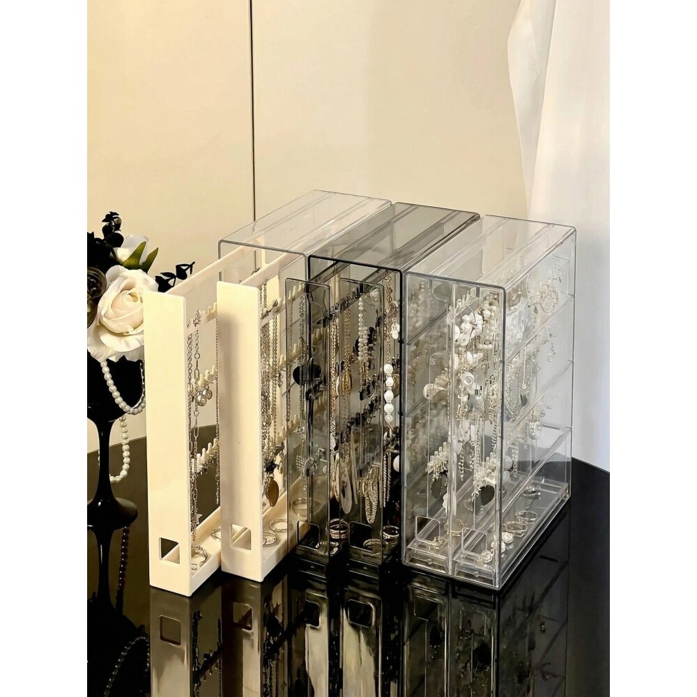 耳环首饰展示架项链挂架耳饰防尘挂式手饰品收纳盒神器亚克力立式