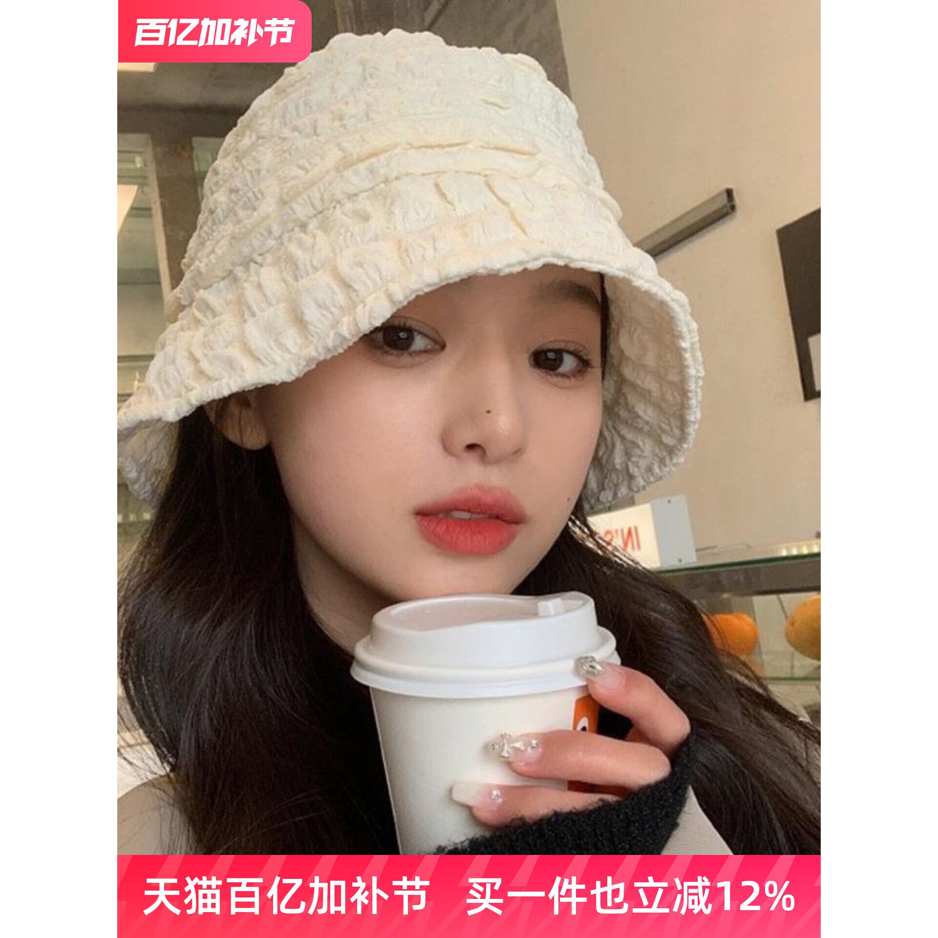 办公室防空调直吹帽子男女款夏季透气防风月子帽睡眠渔夫水桶盆帽