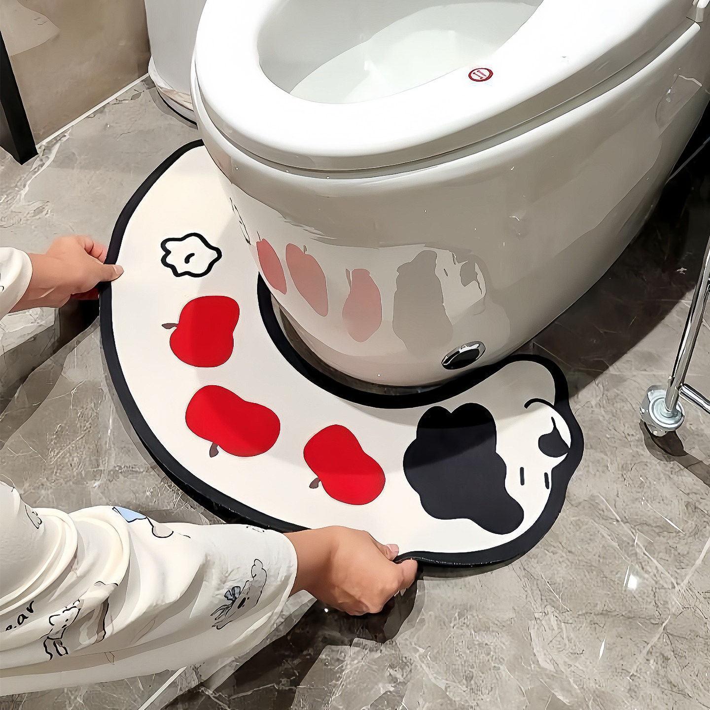 【新家的100个快递】卫生间马桶地垫u型硅藻泥吸水防滑耐脏脚垫