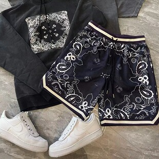 flower 速干休闲运动腰果花五分裤 five pants美式 quarter cashew