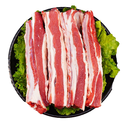 宁夏黄牛肉-牛肋条肉-2斤10斤 牧场鲜肉多肉原切肋条排骨脂肪少