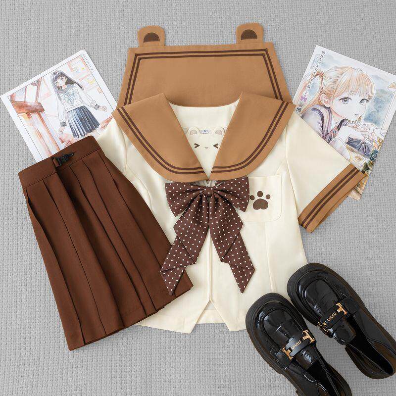 不眠岛JK嘟嘟熊原创日系幼稚园水手服萌系可爱软妹JK制服套装