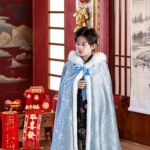 男童汉服斗篷外披加绒加厚保暖2025新款儿童挡风中国风古装皇太子
