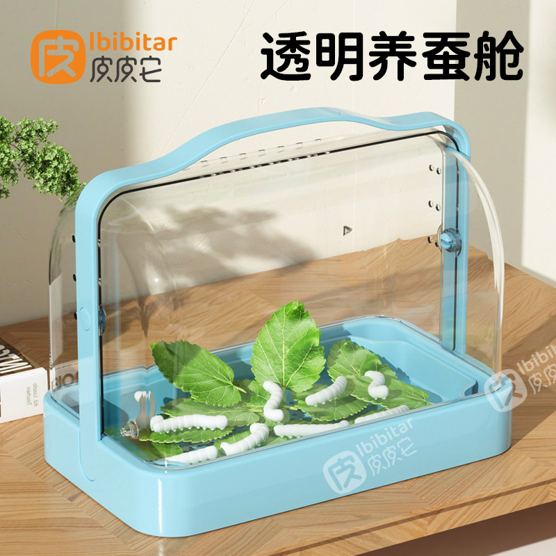 蚕宝宝饲养箱专用盒子大号透明仓太空舱全套工具蚕盒学生养蚕套装图片