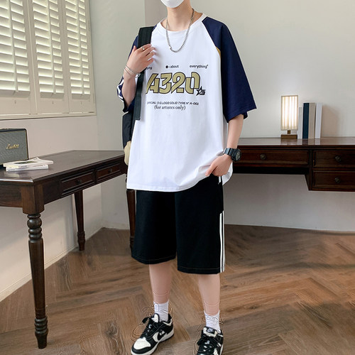 纯棉短袖男生夏季圆领T恤